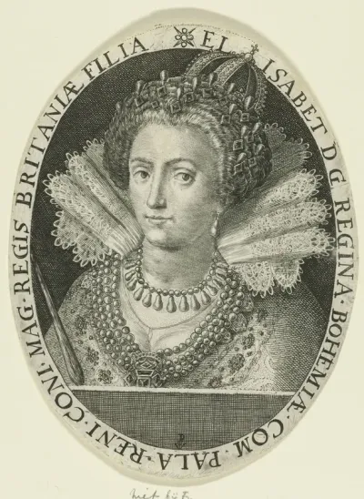 Busteportret van Elisabeth Stuart, koningin van Bohemen
