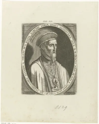 Busteportret van Fernando Alvarez de Toledo, graaf van Alva