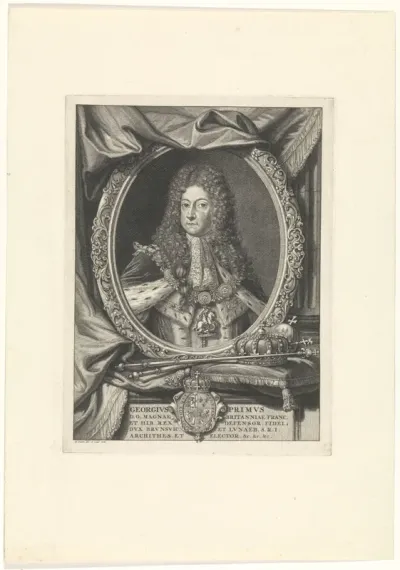 Busteportret van George I van Engeland