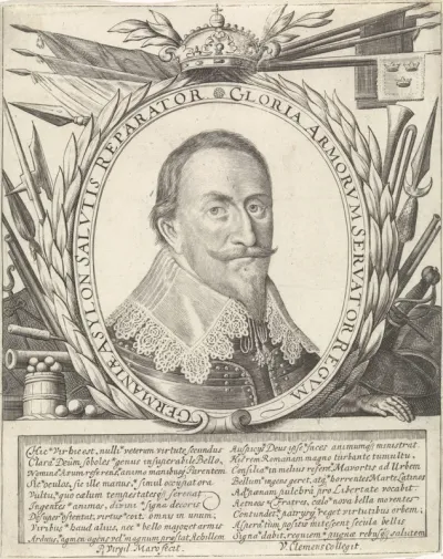 Busteportret van Gustaaf II Adolf