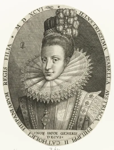 Busteportret van Isabella Clara Eugenia