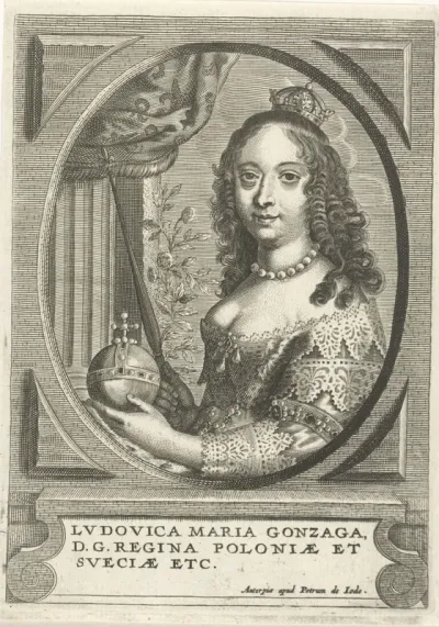 Busteportret van Ludwika Maria Gonzaga, koningin van Polen