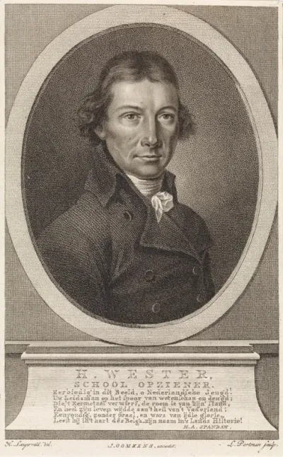 Busteportret van onderwijzer Hendrik Wester