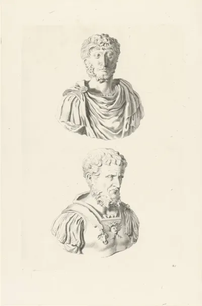 Bustes van Gallienus en Macrinus
