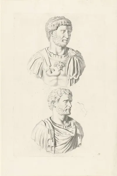 Bustes van Hadrianus en Antoninus Pius