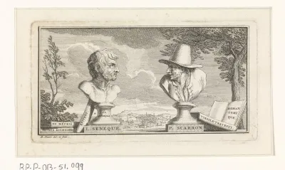 Bustes van Lucius Annaeus Seneca en Paul Scarron