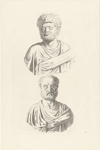 Bustes van Seianus en een onbekende man