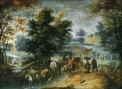 Busy path leading to the village
