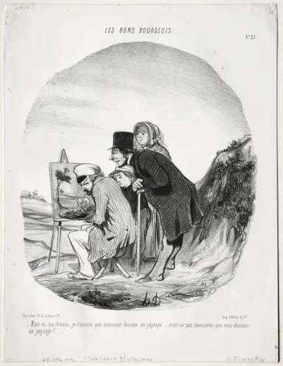 But yes, my dear, I assure you that this gentleman is drawing a landscape...