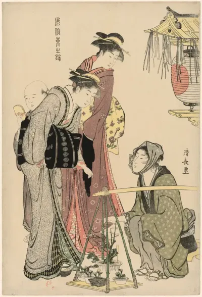 Buying Potted Plants, from the series "A Brocade of Eastern Manners (Fuzoku Azuma no nishiki)"