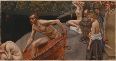 By the River of Tuonela, study for the Jusélius Mausoleum Frescoes