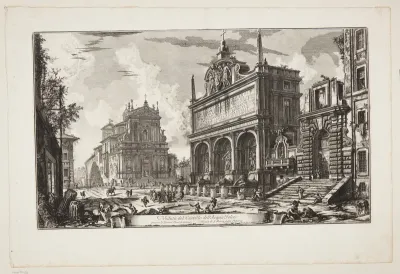 Bygningen over fontænen Acqua Felice, nær Diocletian's termer og ved siden af kirken Santa Maria della Vittoria