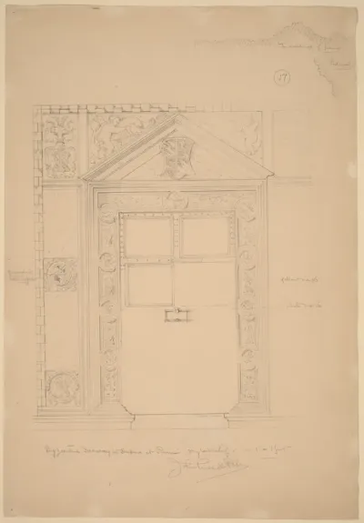 Byzantine Doorway with Duomo, Rimini