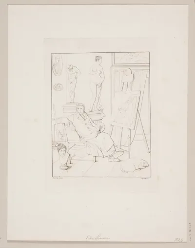 C.A. Lorentzen i sit atelier