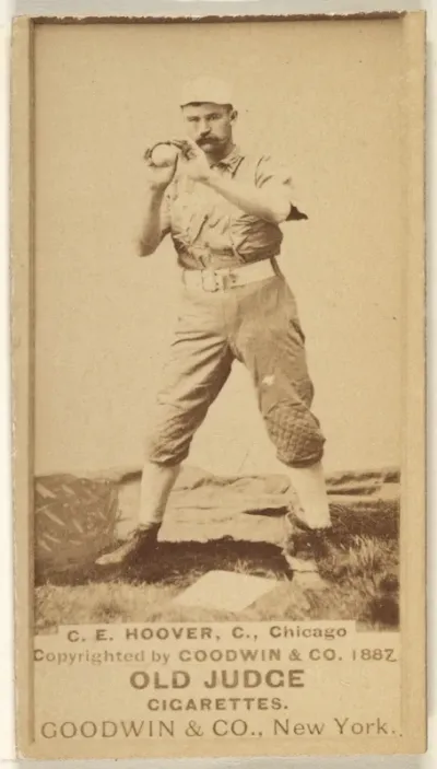 C.E. Hoover, Catcher, Chicago, from the Old Judge series (N172) for Old Judge Cigarettes