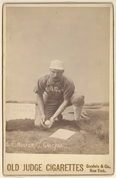 C.E. Hoover, Catcher, Chicago, from the series Old Judge Cigarettes