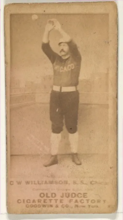 C W Williamson, Shortstop, Chicago, from the Old Judge series (N172) for Old Judge Cigarettes