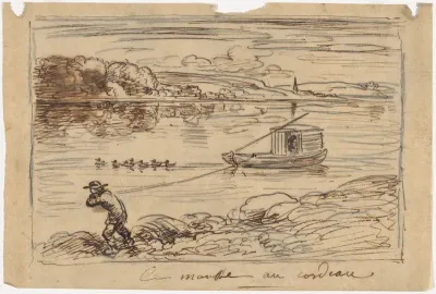 Cabin Boy Hauling the Tow-Rope or Hauling by Rope