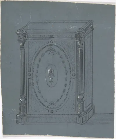 Cabinet Design with a Central Urn Ornament