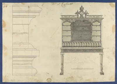 Cabinet, from Chippendale Drawings, Vol. II