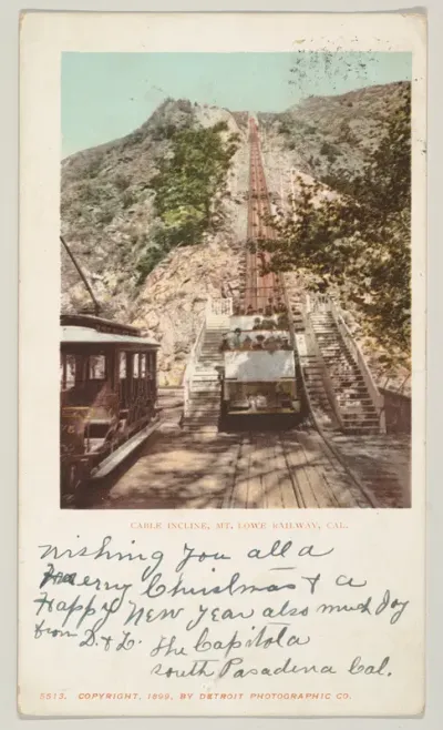 Cable Incline, Mt. Lowe Railway, California, No. 5513