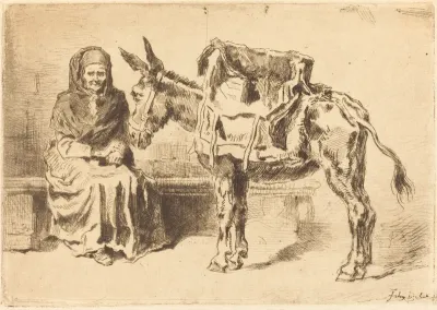Cacoletière Assise (Seated Woman and Ass)