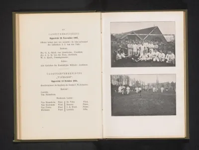 Cadetten van de Koninklijke Militaire Academie in Breda spelen voetbal