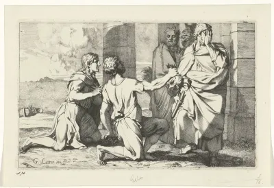 Caesar weigert het hoofd van Pompeius