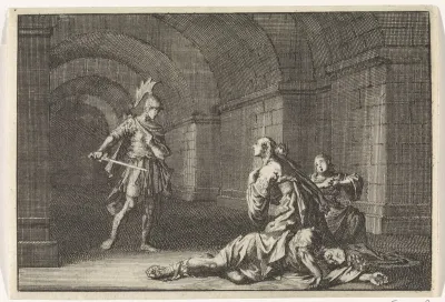 Caesonia met haar dochter door Lupus gedood