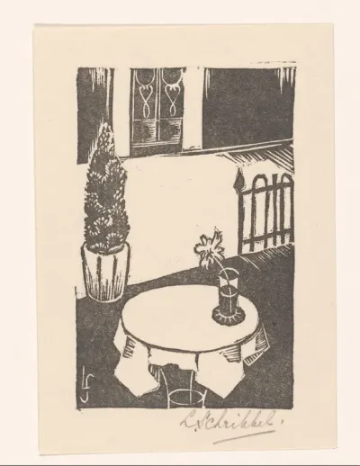 Cafétafel op terras