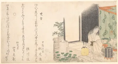 Cage of Fireflies at Dawn in Summer
