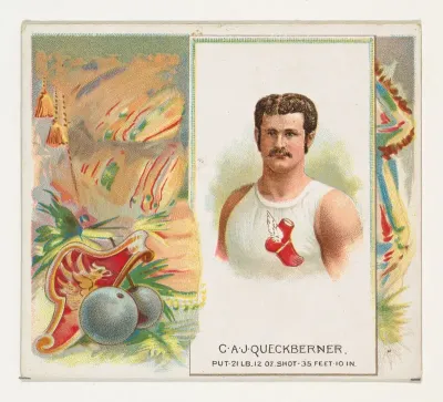 C.A.J. Queckberner, Shot Put, from World's Champions, Second Series (N43) for Allen & Ginter Cigarettes
