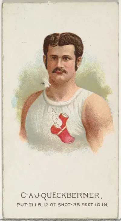 C.A.J. Queckberner, Shot Put, from World's Champions, Series 2 (N29) for Allen & Ginter Cigarettes
