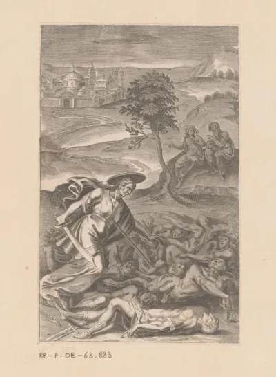 Calasiris en Cariclee ontmoeten een Egyptische vrouw
