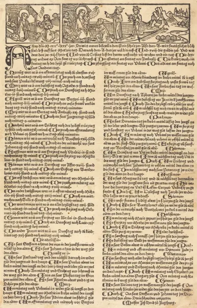 Calendar with the Nativity and Adoration