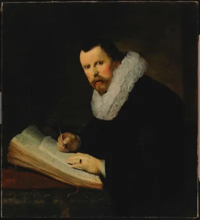 Calligrapher Lieven Willemsz van Coppenol, copy after Rembrandt