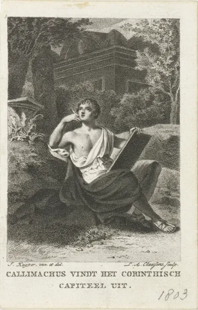Callimachus bedenkt de Korinthische zuilenorde