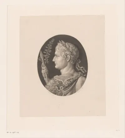 Camee met het portret van Napoleon I Bonaparte, met speer en laurier