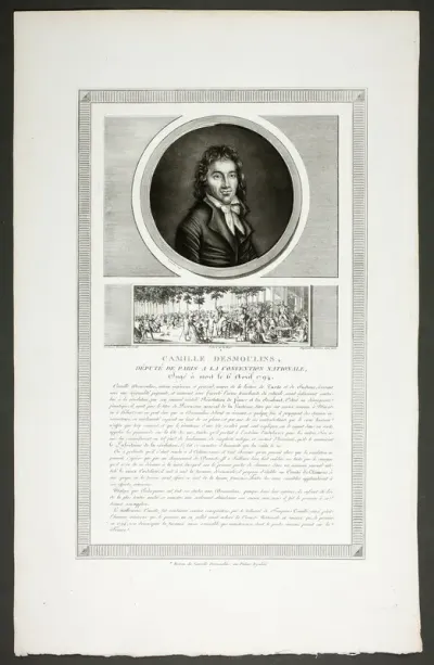 Camille Desmoulins, Parisian Deputy to the National Convention, from the series Tableaux historiques de la révolution française