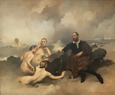 Camões and the Tágides (Columbano)