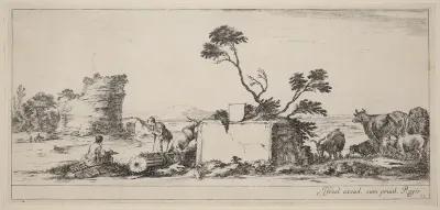 Campagna Scene with Artist Sketching