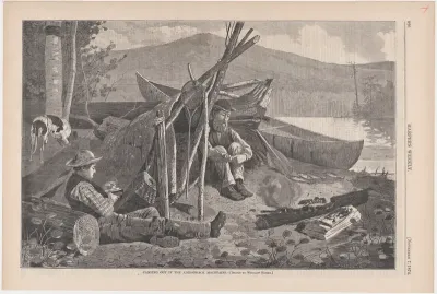 Camping Out in Adirondacks (from "Harper's Weekly," Vol. XVIII)