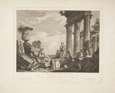 Campo Vaccinos tre søjler (Les Trois Colonnes de Campo Vaccino)