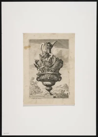 Can decorated with naked man, a dragon and a mask