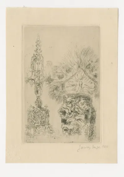Candélabre et vase