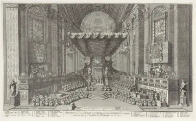 Canonisatie van enkele heiligen in de Sint Pieter te Rome, 1712