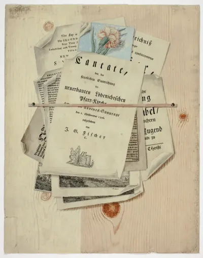 Cantate:  Trompe l'Oeil of Posted Prints