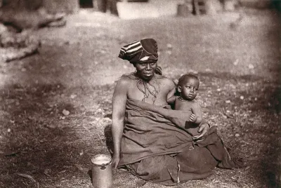 Cape Colony, South Africa: an African woman and child