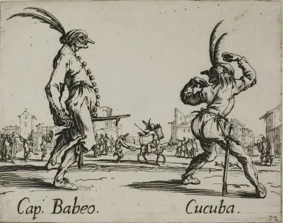 Capitan Babeo - Cucuba, plate 16 from Balli di Sfessania