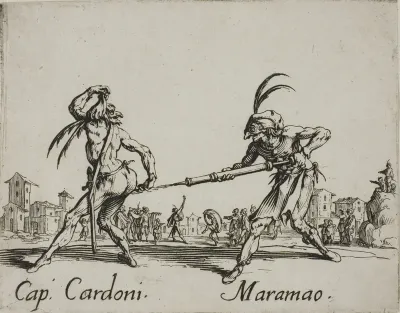 Capitano Cardoni - Maramao, plate 22 from Balli di Sfessania